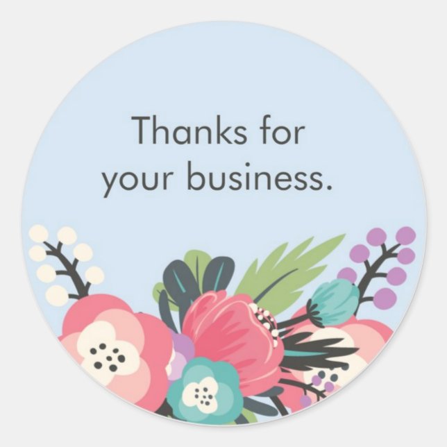 Thanks For Your Business Classic Round Sticker (Front)