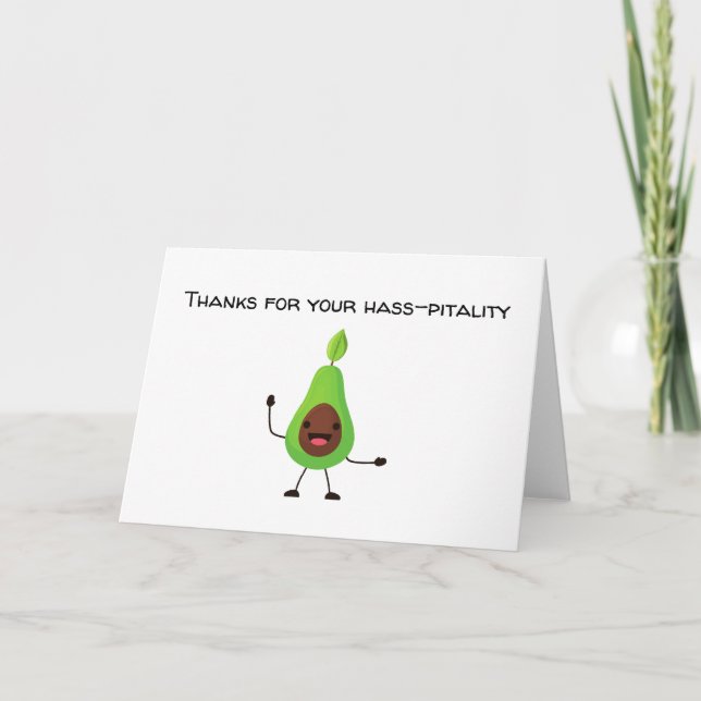 Thanks for Your Haas-pitality Thank You Card (Front)