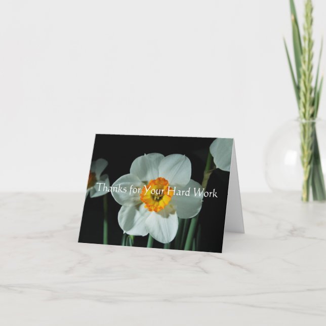 Thanks for Your Hard Work Thank You Card (Front)