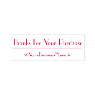 "Thanks For Your Purchase" with Business Name Self-inking Stamp