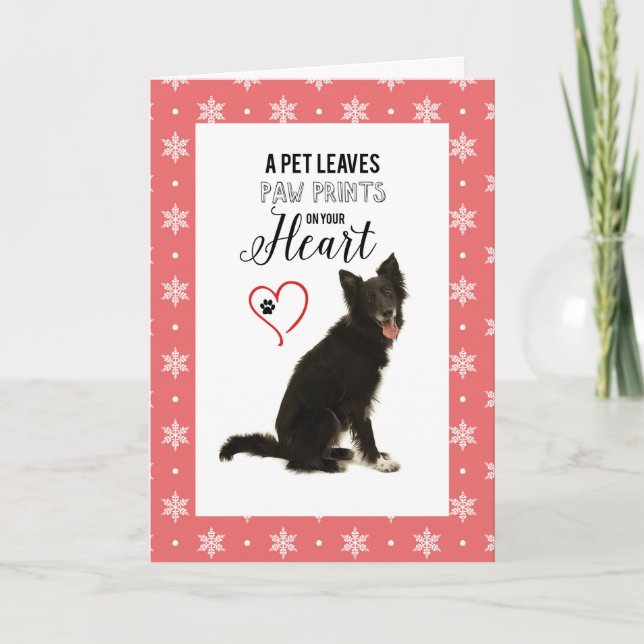 Thanks from Dog Walker Christmas Thank You Card (Front)