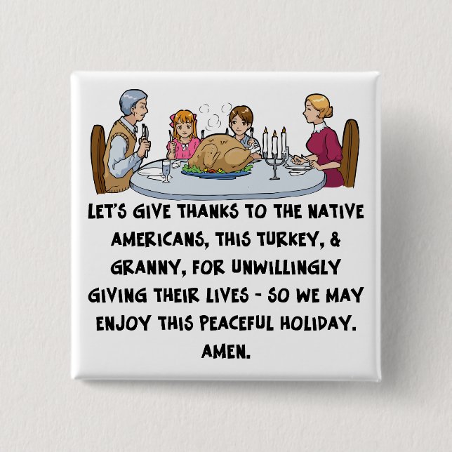 Thanks?Giving 2 Inch Square Button (Front)