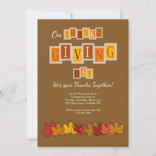 Thanks Giving Day Invitation