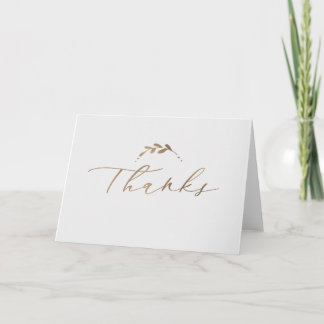 Thanks Gold Blank Thank you Card
