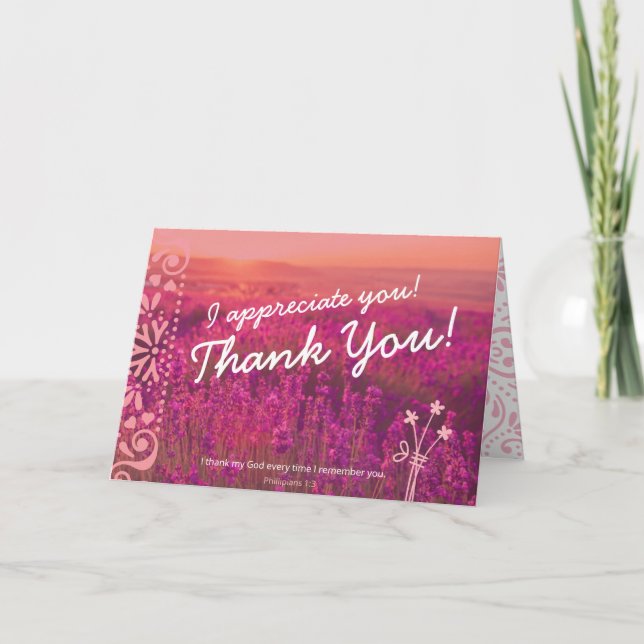 Thanks, I Appreciate You! Card (Front)
