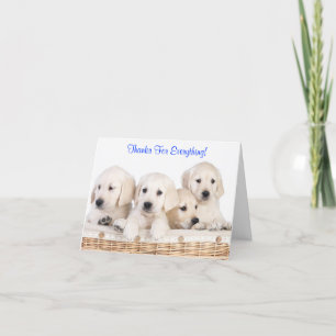 Thanks Labrador Retriever Puppy Dogs Card