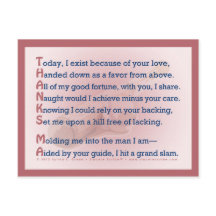 Thanks, Ma (Acrostic)