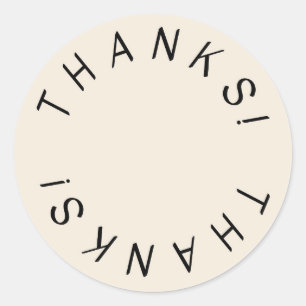 Thanks! Minimal Simple Design Thank You Sticker