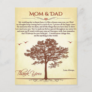 Thanks Mom and Dad Gift,Mother's/Father's Day Gift Flyer