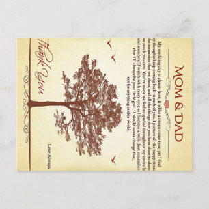 Thanks Mom and Dad Gift,Mother's/Father's Day Gift Postcard