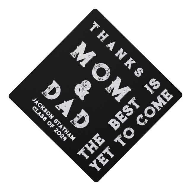 Thanks Mom And Dad Tassel Topper (Front)