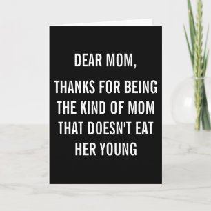Thanks Mom Funny Thank You Card
