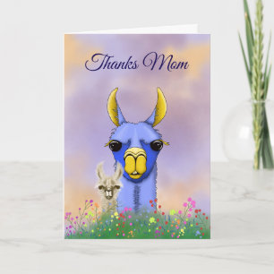 Thanks Mom llama Mother's Day Card