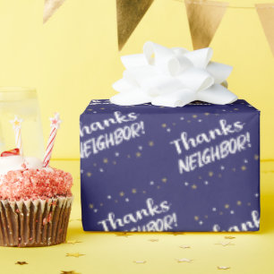 Thanks Neighbour! with Stars Wrapping Paper