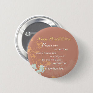Thanks Nurse Practitioner, Brown 2 Inch Round Button