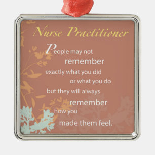 Thanks Nurse Practitioner, Brown Metal Ornament
