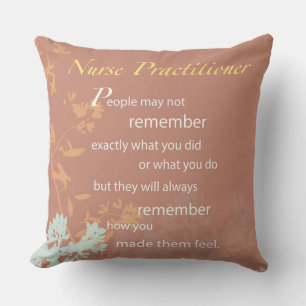 Thanks Nurse Practitioner, Brown Throw Pillow