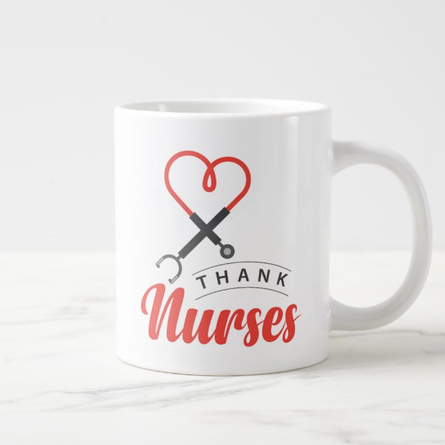 Thanks Nurses Large Coffee Mug (Right)