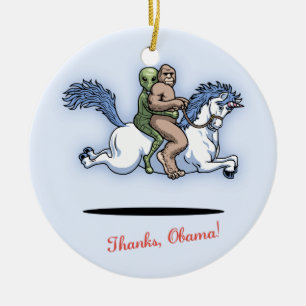Thanks, Obama! Ceramic Ornament