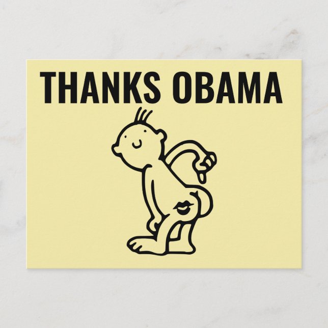 THANKS OBAMA Funny Postcards (Front)