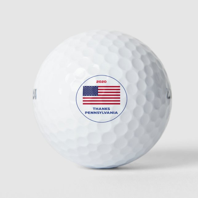 Thanks Pennsylvania 2020 Election Golf Balls (Front)