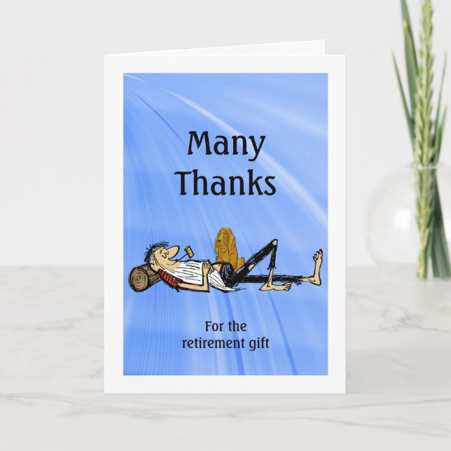 Thanks Retirement Gift Rip VanWinkle personalize T Thank You Card (Front)