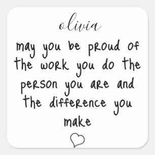 Thanks Saying Appreciation For Employees Square Sticker