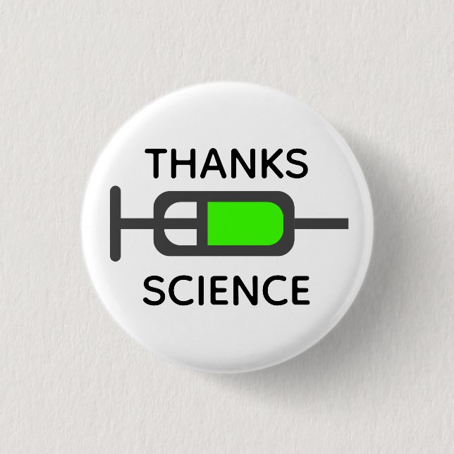 Thanks Science  1 Inch Round Button (Front)
