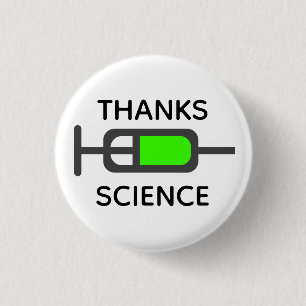 Thanks Science  1 Inch Round Button