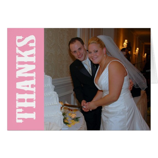 Thanks Shoot Out Thank You Notecard (Pink)