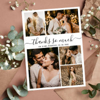 Thanks So Much Script Photo Collage Wedding 