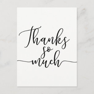 Thanks So Much Thank You Modern Script Type Postcard