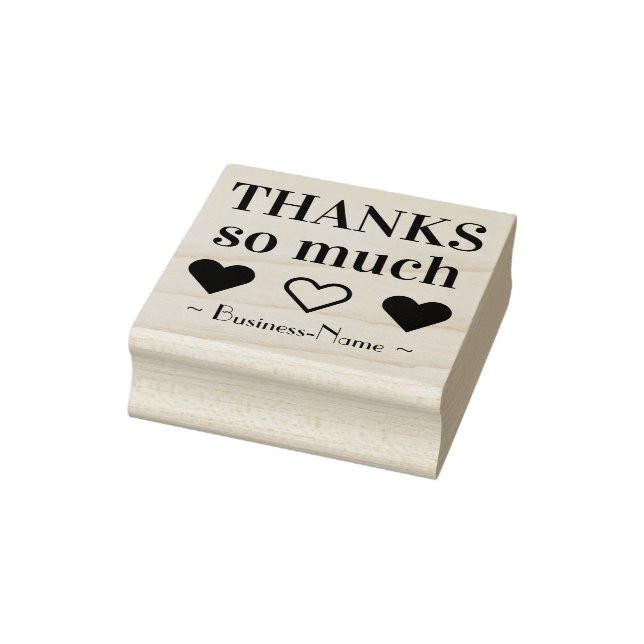 "THANKS so much" w/ Company Name Rubber Stamp (Stamp)