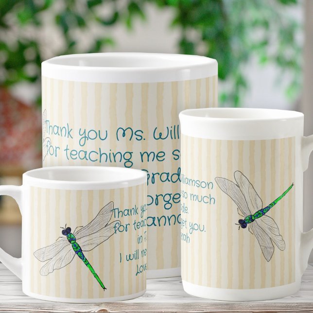 Thanks Teacher Message From Student Espresso Cup (Creator Uploaded)