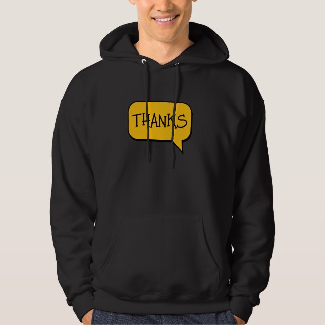 thanks text hoodie (Front)