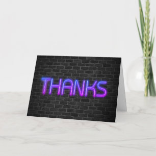 THANKS text on brick Card