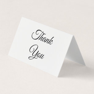 Thanks, Thank you, black white elegant folded card