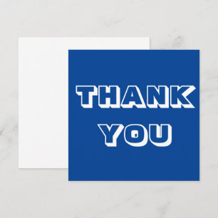 Thanks, Thank you, blue white Card