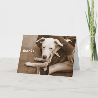 thanks... thank you card