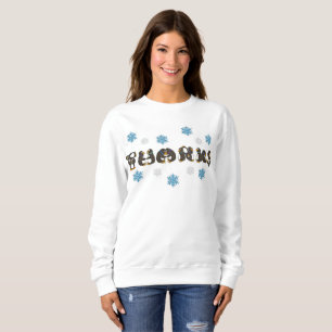 Thanks Thank You Penguin Winter Snowflake Holiday Sweatshirt