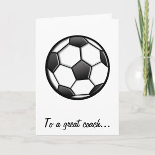Thanks to a Soccer Coach for a Great Season Thank You Card