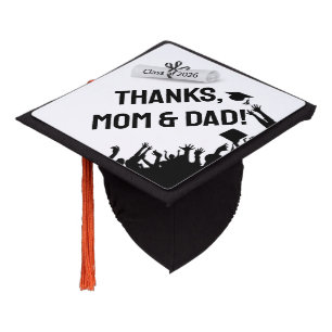 Thanks to Parents With 2026 Diploma  Graduation Cap Topper