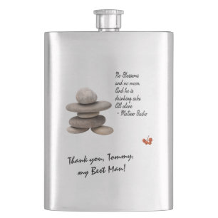Thanks to the Best Man customizable Hip Flask