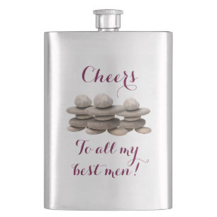Thanks to the team groom men customizable hip flask