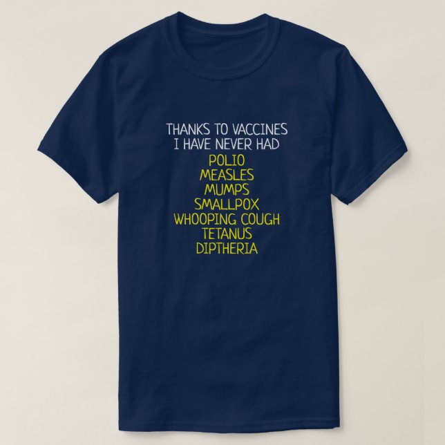 Thanks to Vaccines T-Shirt (Design Front)