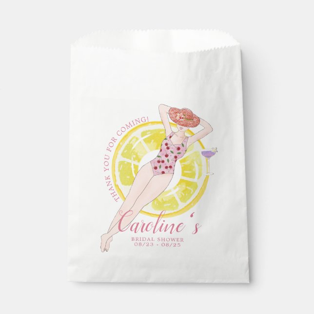 Thanks Tropical Beach Bridal Shower Bachelorette Favour Bag (Front)