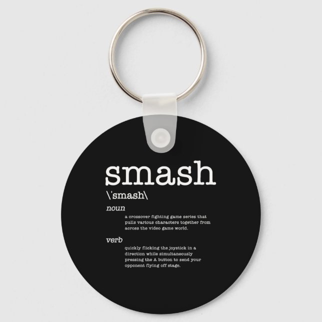 Thanks Videogames Smash Definition Video Game  Keychain (Front)