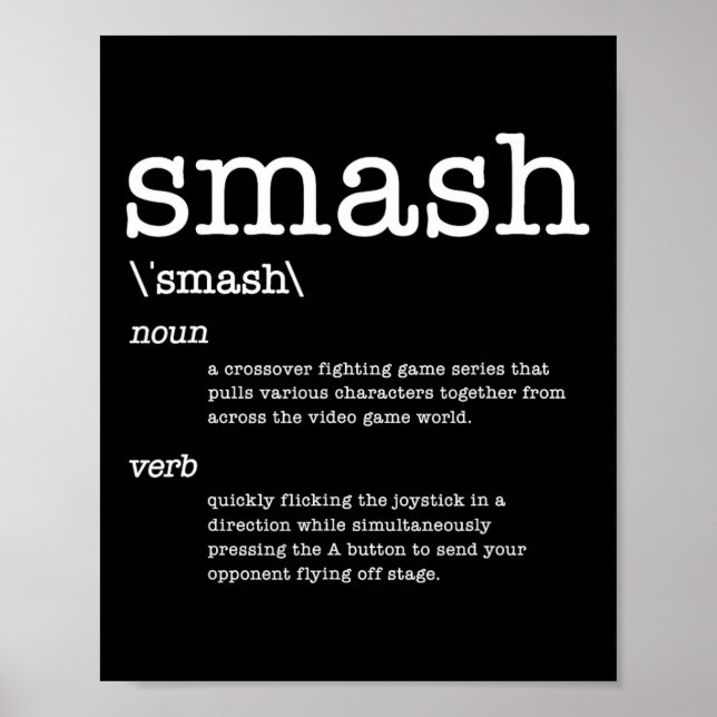 Thanks Videogames Smash Definition Video Game  Poster (Front)