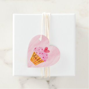 Thanks! watercolor cupcake pink thank you favour t favour tags