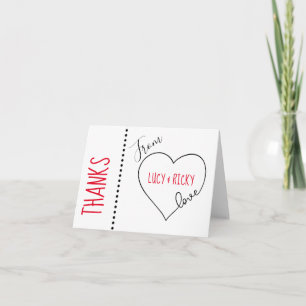 Thanks With Love From Note Card